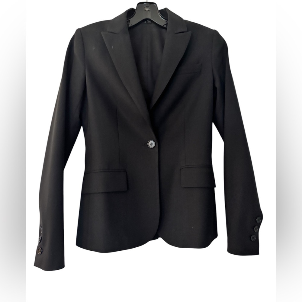 Theory Black Gabe Blazer in Stretch Wool Size 00